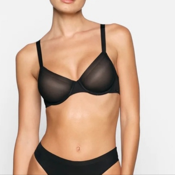 SKIMS Other - Skims Ultra Fine Mesh Underwire Scoop Bra